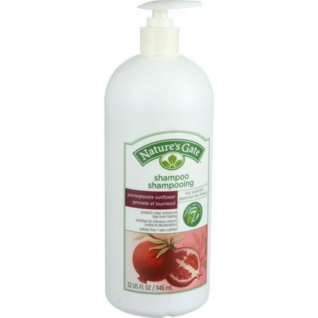 Nature's Gate Hair Defense Vegan Shampoo, Pomegranate Sunflower, 32 Fl Oz