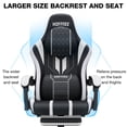 thumbnail image 4 of Hoffree Gaming Chair with Bluetooth Speakers Big and Tall Gamer Chair with Footrest and Massage Game Chair with Lumbar Support and 360-Swivel Seat and Headrest for Adults, 400lbs, 4 of 9