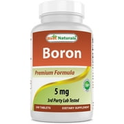 Best Naturals Boron 5 mg 240 Tablets | Boron Supplements Support Healthy Hormonal Balance and Bone Strength