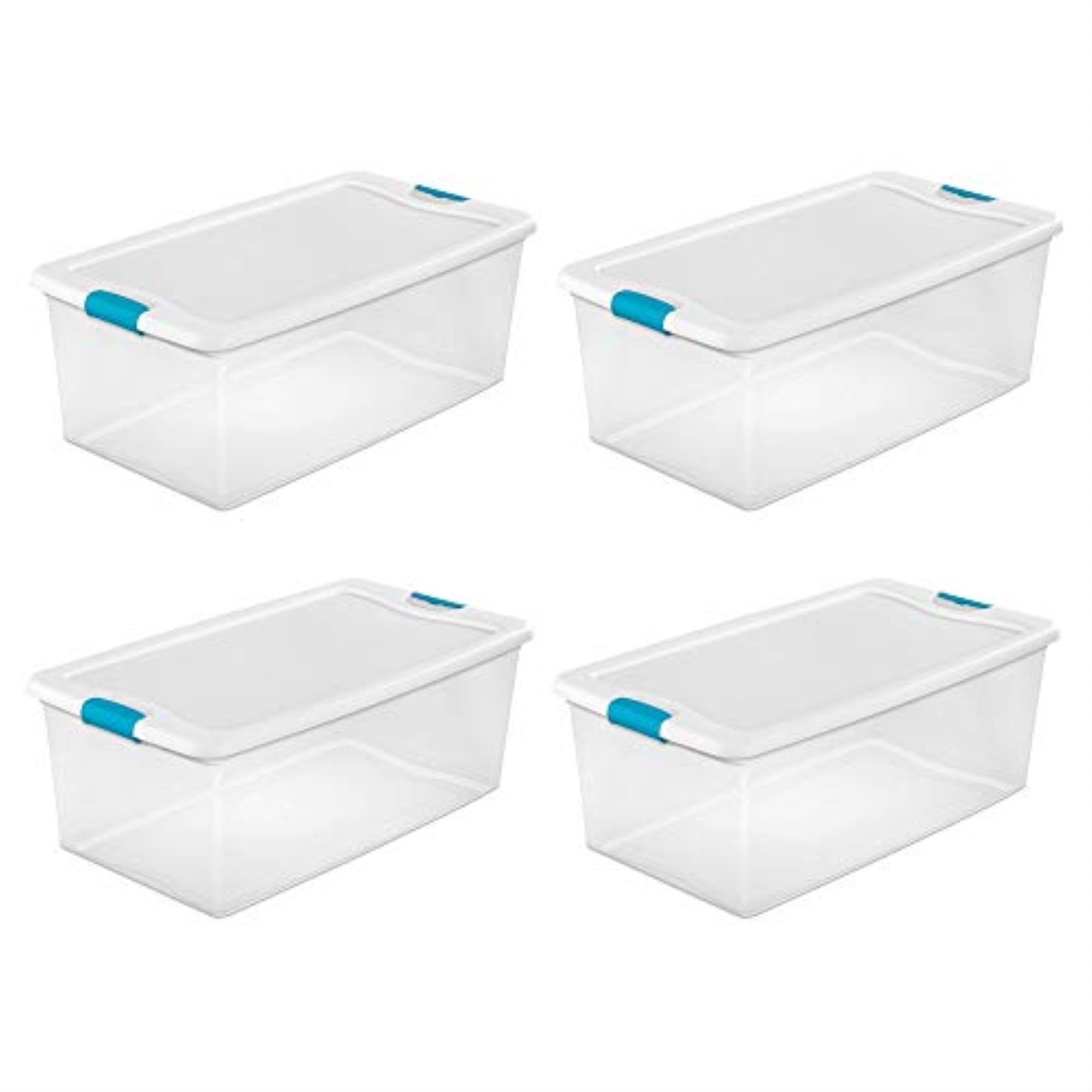 6027948 LATCH STORAGE BOX 106QT Sterilite 13 in. H X 18.75 in. W X 33.875 in. D Stackable Latch