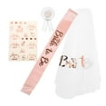 thumbnail image 7 of 1 Set Bride to Be Sash and Veil Set for Bachelorette Party Decorations and Bridal Shower Accessories Includes Stickers and Headpiece, 7 of 7