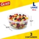 thumbnail image 5 of Contenedor de almacenamiento de alimentos Glad GladWare Big Bowl 1.4 L, juego de 3, 5 of 9
