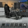 thumbnail image 2 of Marada G923 Racing Simulator Cockpit with Monitor Stand Game Seat Fit for Logitech G920 T500 Fanatec, 2 of 20