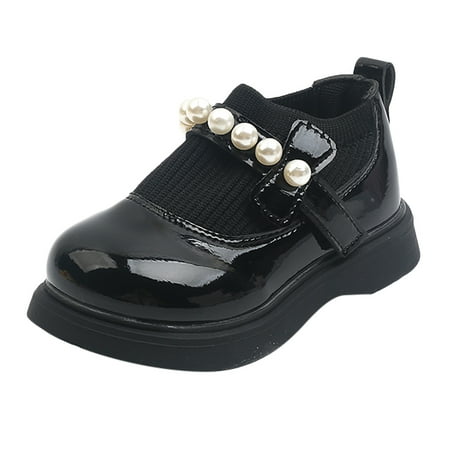 

nsendm Size 6 Toddler Girls Shoes Girls Toddler Little Kid Big Kid Dress Flat Ballerina Shoe Booties for Toddlers Shoes Black 29
