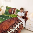 thumbnail image 4 of Erosebridal Wooden Football Field Queen Sheet Sets, Sport Bed Set for Boys and Men, 4pcs, 1 Flat Sheet, 1 Fitted Sheet and 2 Pillowcases, 4 of 6