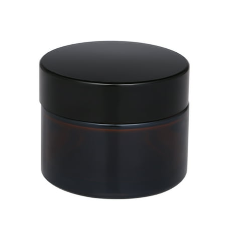50ml 2 Jars - 50ml Amber Glass Jar Pot Skin Care Cream Refillable Bottle Cosmetic Container Makeup Tool For Travel Packing