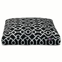 Majestic Pet | Athens Rectangle Pet Bed For Dogs, Removable Cover, Black, Medium