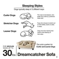 thumbnail image 3 of Enchanted Home Pet Dreamcatcher Dog Sofa, 32.5 by 21 by 12-Inch, Caramel, 3 of 5