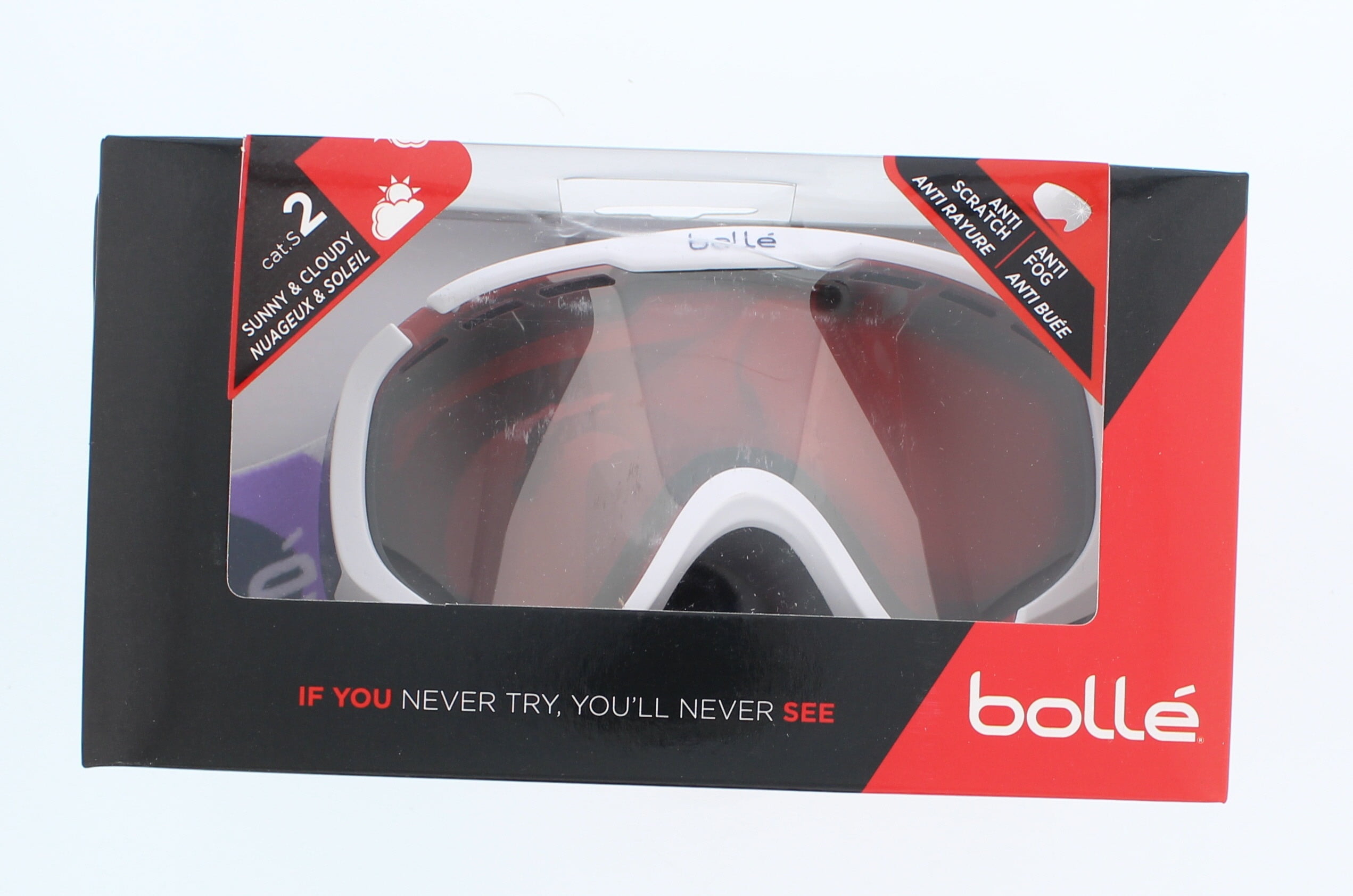 Bolle Winter Explorer Matte White Bubbles Vermillion Gun S 21607 Ski Goggles AF by Supplier Generic