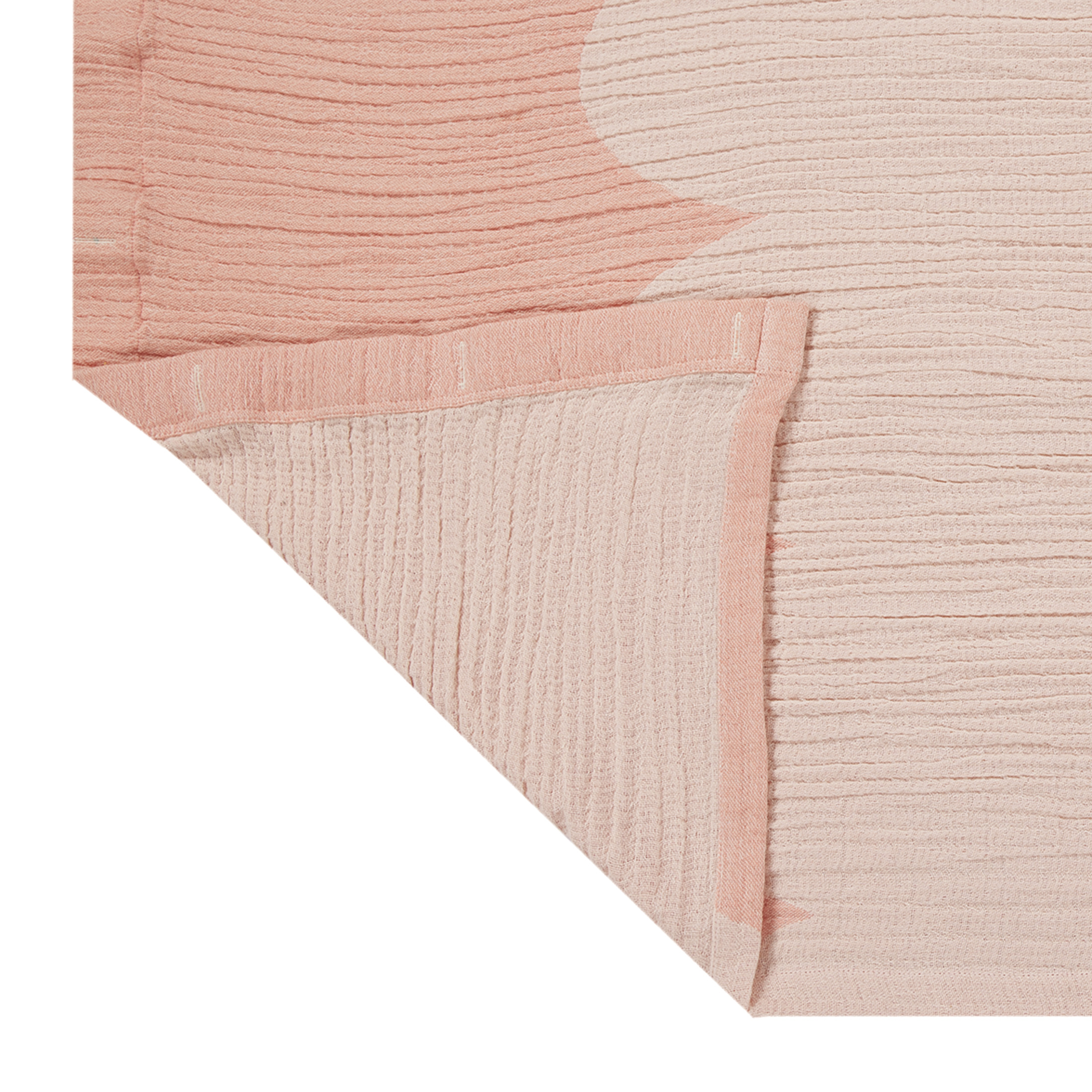 Beautiful by Drew Barrymore Rose Pink Scallop Gauze Shower Curtain, 100% Cotton, 72 in x 72 in