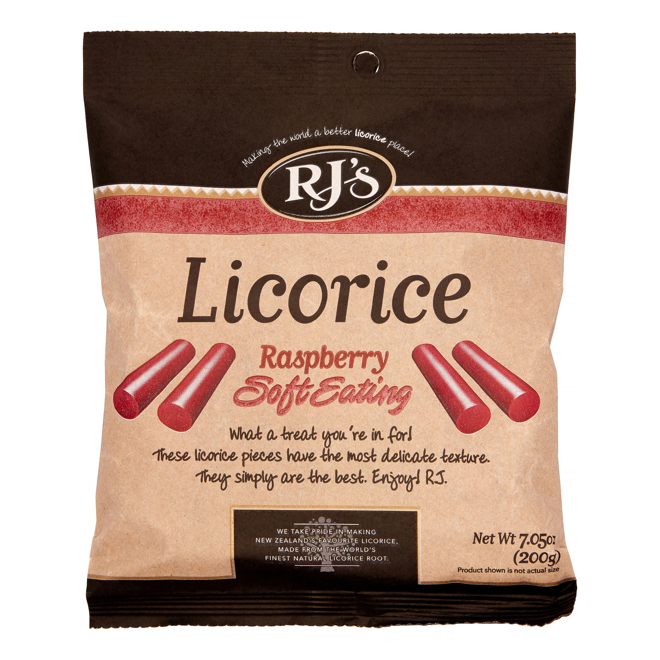 RJ's Soft Eating Licorice, Raspberry, 7.05 Oz