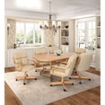 thumbnail image 2 of Caster Chair Company 7-Piece 42x[54/72] Caster Dining Set Wood Edge Laminate Table Top & Desert Chairs, 2 of 28