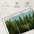 thumbnail image 6 of Elephant Stock Lush Green Pine Trees Wall Art - Horizontal Multi Panel Canvas - 3 Pieceliving Room Wall Decor - Photography Nature Multi Panel - Green And Blue Decor - 57" x 36", 6 of 8