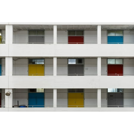 Canvas Print Apartment Apartment Building Architecture Balconies Stretched Canvas 10 x