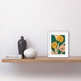 thumbnail image 2 of California Poppy Flower Blooms Turquoise Leaves Bright Artwork Framed Wall Art Print 9X7 Inch, 2 of 5