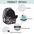 thumbnail image 4 of Pioneer Flower Floral Print Pattern Backpack for School, Cute School Bag with Adjustable Shoulder Straps and Padded Back, 15.3"x11"x7.1", 4 of 5