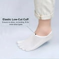 thumbnail image 6 of 4 Pairs Cotton Toe Socks No Show Low Cut Five Finger Socks Athletic Running Socks for Men, 6 of 8