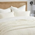 thumbnail image 4 of EVERGRACE Stonewashed Cotton Quilt Set King Size, Ultra Soft Oversized Bedspread Coverlet Set, Lightweight Crinkle Box Stitch Bedding Sets for All Season, with 2 Shams, Ivory White, 4 of 8