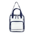 thumbnail image 6 of Eastsport Unisex Clear Double Handle Stadium Approved Tote, Blue Trim, 6 of 9