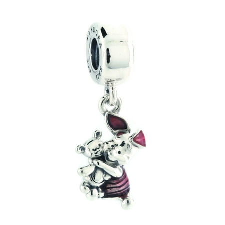 Disney Piglet Jewelry - Authentic PANDORA Disney, Piglet Charm, Transparent Cerise Enamel 792134EN117