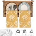 thumbnail image 5 of Yellow Orange Palm Tree Kitchen Towels Set of 2, Summer Botanical Tropical Tree Absorbent Dish Towels for Kitchen, Microfiber Hand Towel, Quick Drying Tea Towel for Cleaning Decorative Dishcloths, 5 of 7