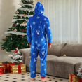thumbnail image 5 of Matching Christmas Pajamas for Family Cute Reindeer Print One-piece Pajamas Xmas Hooded Sleepwear Nightwear, 5 of 6