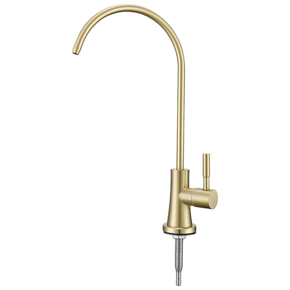 GULICA Drinking Water Faucet, SUS304 Stainless Steel, No-Air Gap Reverse Osmosis Faucet for Kitchen Sink, RO Faucet Brushed Gold