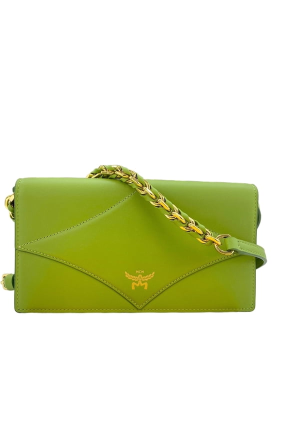 Pre-Owned MCM 2-Way Pouch Bag, Green
