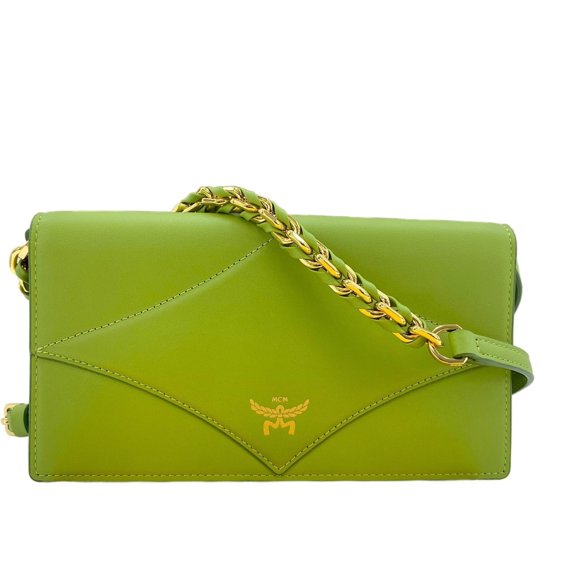 Pre-Owned MCM 2-Way Pouch Bag, Green