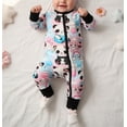 thumbnail image 5 of WIBACKER 3-24M Bamboo Viscose Baby Convertible Footie Pajamas, Sleep and Play Footed Zipper Sleeper for Baby Girls - Panda, 5 of 9