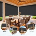 thumbnail image 4 of Heynemo 6'x 8' Outdoor Roller Shade, Cordless Patio Shade with Crank Handle, 95% UV Protection Outdoor Blind for Porch, Gazebo, Pergola, Black, 4 of 10