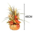 thumbnail image 3 of Artificial Pumpkin with Flowers Floral Arrangement for Tabletop Home Autumn, 3 of 8