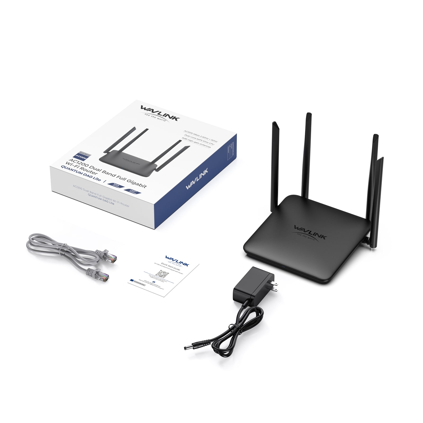 1200Mbps WiFi Dual Band (2.4GHz+5GHz), Gigabit WiFi  for Home & Gaming,WN530HG4,Black,Quanlity100