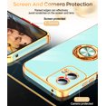 thumbnail image 4 of LeYi Case For Moto G Power 5G 2024: 2pcs Tempered Glass Screen Protector And 360° Rotatable Magnetic Stand, Rose Gold Plated Edge，Mint, 4 of 8