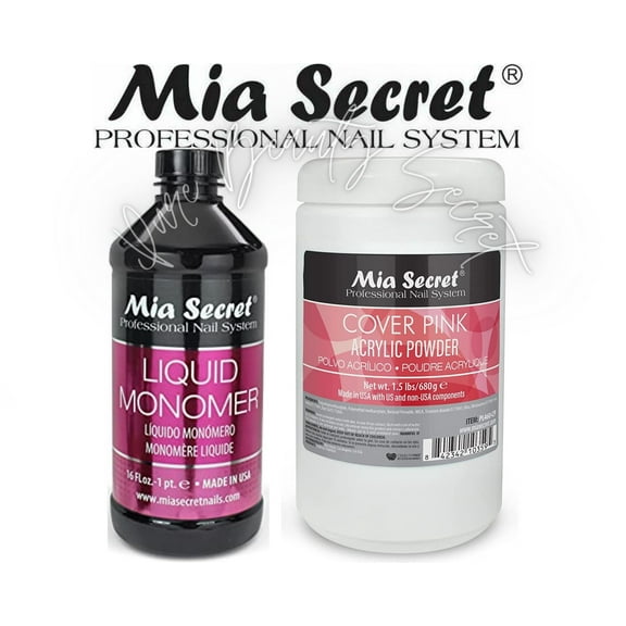 Mia Secret Liquid Monomer 16 oz & Cover Pink 1.5 lb