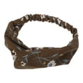 thumbnail image 4 of Unique Bargains 1 Pc Fashion Chrysanthemum Pattern Cross Elastic Hairband for Women Coffee, 4 of 6