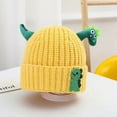 thumbnail image 2 of VNKIDY Kids Hats Children Winter Knitted Beanie Hat Adorable Dinosaur Shaped Decorations Warm Headwear Cold Weather For Boys Girls Cozy Headwear, 2 of 3