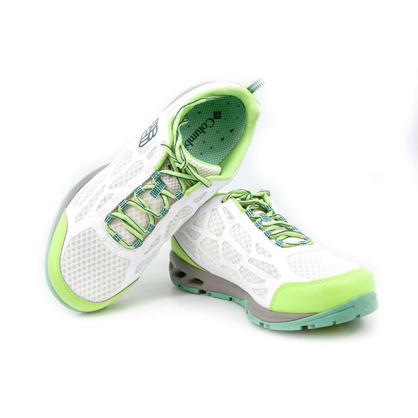 Columbia Women's Megavent Fly Hiking Shoes, White \ Deep Wave,6.5 M US