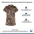 thumbnail image 7 of CTM  Short Sleeve Leopard Print Pajama Set (Women), 7 of 7