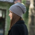 thumbnail image 6 of Dyfzdhu Men Women Autumn Winter Fashion Warm Pullover Hat Wool Knitted Gray, 6 of 6