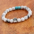 thumbnail image 3 of HOOUN Fashion Dog Paw Print Bracelet Rainbow 7 Chakra Energy Healing Beads Bracelets-278-12, 3 of 9