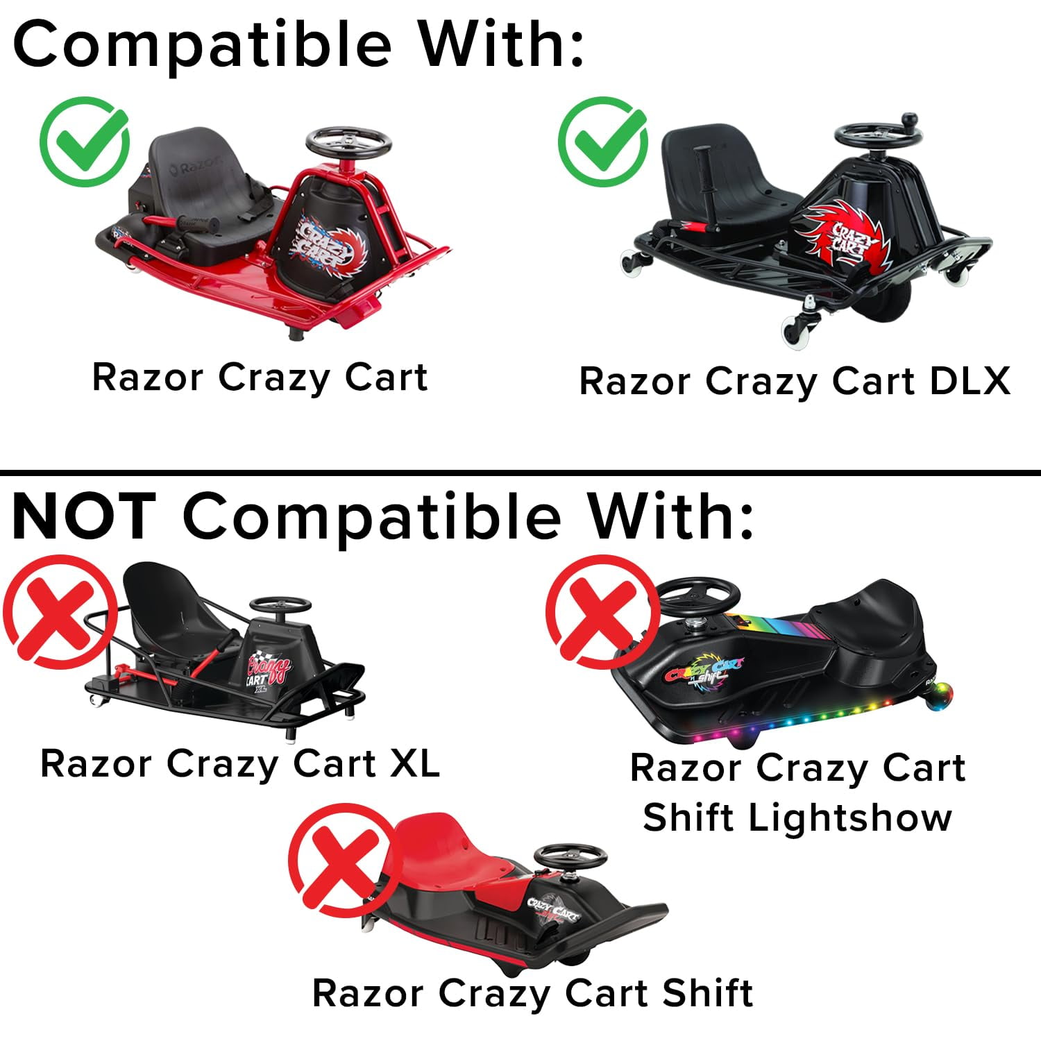 Premium 24 Volt Battery Pack for the Razor Crazy Cart and Crazy