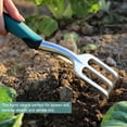 thumbnail image 4 of Juego de herramientas de jardín, herramientas de jardinería resistentes de 3 piezas de aluminio fundido con mango antideslizante de goma suave, herramientas manuales de jardín duraderas, 4 of 5