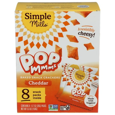 (Pack of 4) Simple Mills Cheddar Popcorn Snack 5.6 Oz