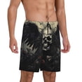 thumbnail image 2 of Sikiie Vintage Winged Rose Skull Mens Pajama Shorts, Lightweight Lounge Pant with Pockets Soft Sleep Pj Shorts for MenXX-Large, 2 of 6