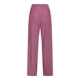 thumbnail image 5 of Edvintorg Plus Size Pants Women Fashion Solid Color Stretch Elastic Waist Corduroy Pants Office Work Casual Trousers with Drawstring Pink XXL, 5 of 6
