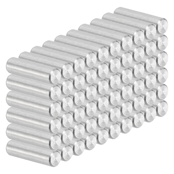 Uxcell 4mm x 15mm Dowel Pin Stainless Steel, 60 Pcs 304 Stainless Steel Pegs for Shelves Furniture Fixing, Silver