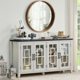 thumbnail image 3 of 63'' Kitchen Storage Cabinet, Pantry Cabinet with Drawers and Adjustable Shelf, Buffet Cabinet Sideboard for Dinning Room, White, 3 of 8