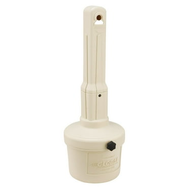 Global Industrial 1.5 Gal Flame Resistant Upright Plastic Outdoor Ashtray, Beige