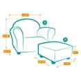 thumbnail image 5 of Fantasy Furniture CR33 Fantasy Furniture Roundy Chair Microsuede Hot Pink with ottoman, 5 of 11